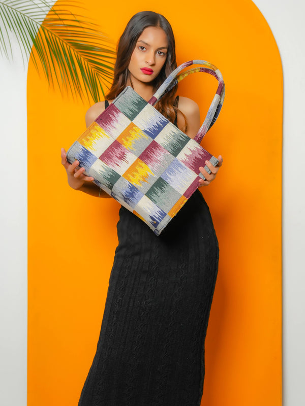 Multicolour Jacquard Tote