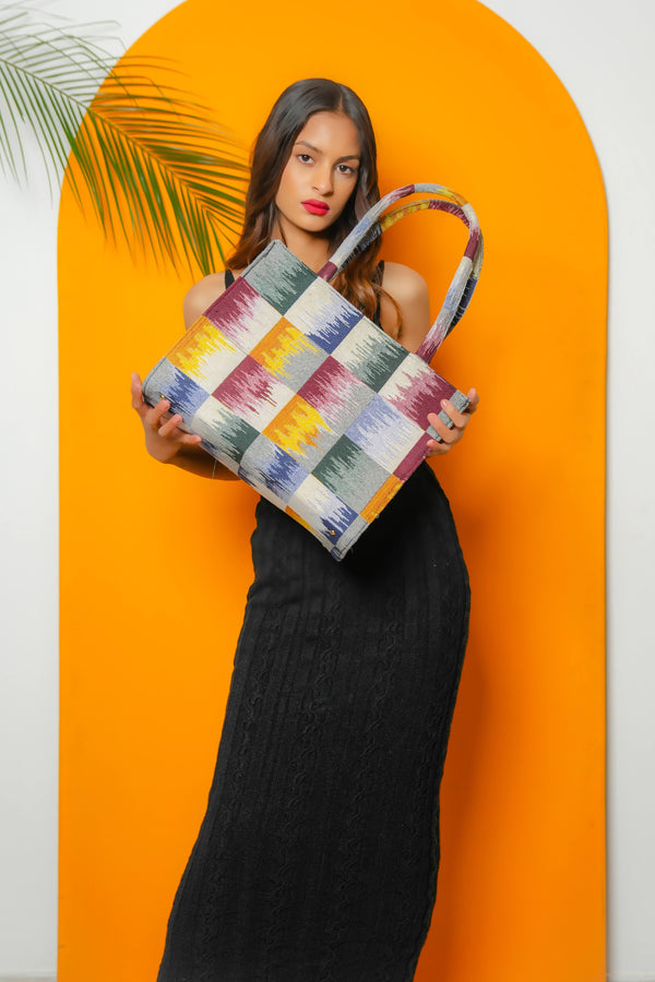 Multicolour Jacquard Tote
