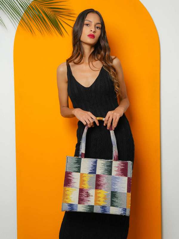 Multicolour Jacquard Tote