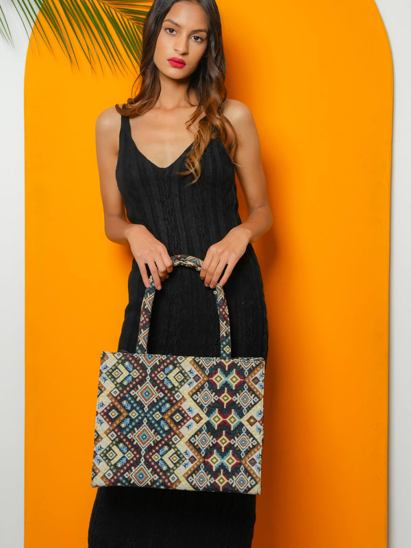 Royal Jacquard Tote